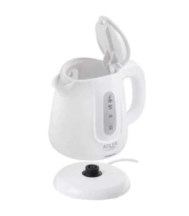 Adler Kettle AD 1373 Electric 850 W 1 L Polypropylene 360° rotational base White