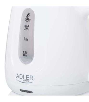 Adler Kettle AD 1373 Electric 850 W 1 L Polypropylene 360° rotational base White