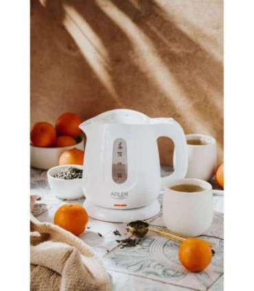 Adler Kettle AD 1373 Electric 850 W 1 L Polypropylene 360° rotational base White