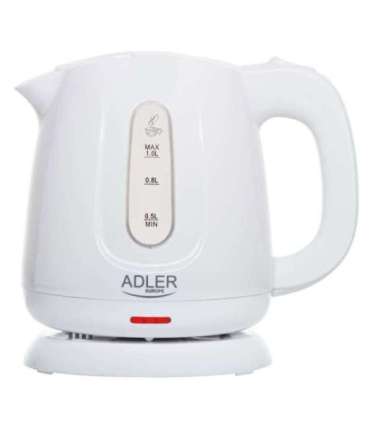 Adler Kettle AD 1373 Electric 850 W 1 L Polypropylene 360° rotational base White