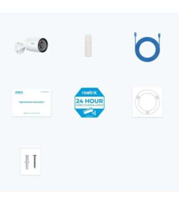 Reolink 2K True Color Night Vision PoE Camera ColorX Series P320X Bullet 4 MP 4mm/F1.0 IP67 H.264 Micro