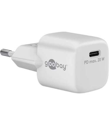 Goobay USB-C PD GaN Fast Charger Nano (20 W), White