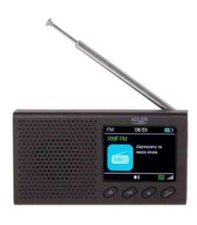 Adler FM Travel Radio AD 1198 Alarm function Black