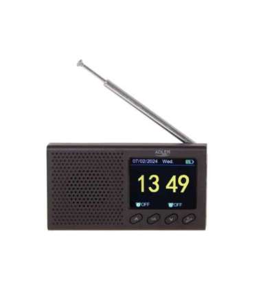 Adler FM Travel Radio AD 1198 Alarm function Black