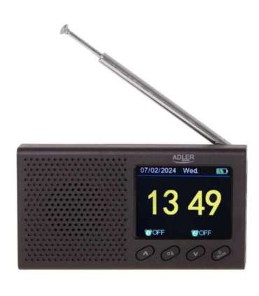 Adler FM Travel Radio AD 1198 Alarm function Black