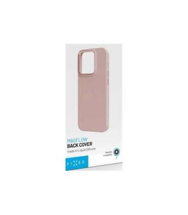 Fixed MagFlow Back cover Apple iPhone 15 Pro Liquid silicon Pink