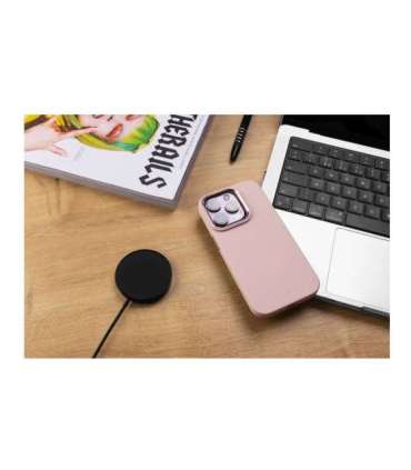 Fixed MagFlow Back cover Apple iPhone 15 Pro Liquid silicon Pink