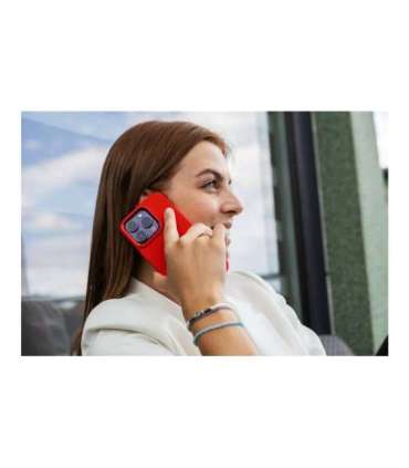 Fixed MagFlow Back cover Apple iPhone 15 Plus Liquid silicon Red