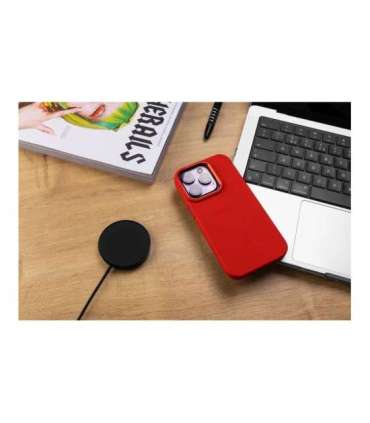 Fixed MagFlow Back cover Apple iPhone 15 Plus Liquid silicon Red