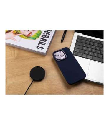 Fixed MagFlow Back cover Apple iPhone 15 Liquid silicon Blue