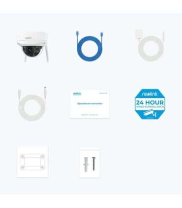Reolink 4K Ultra HD IK10 Vandal-Proof Camera W437 Dome 8 MP 2.7-13.5mm IP67 H.265 Micro SD, Max. 512 GB