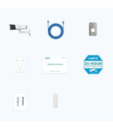 Reolink 4K POE Dual-Lens Camera Duo Series P730 Bullet 8 MP 3.2mm/F2.0 IP66 H.265 MicroSD, max. 256 GB