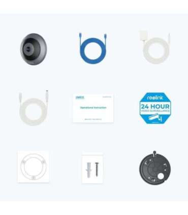 Reolink 360° Panoramic Indoor Fisheye Camera Fisheye Series W520 Fisheye 6 MP 1.98mm/F2.0 H.265 MicroSD,