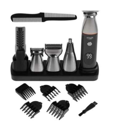 Adler 5in1 Men’s Grooming Kit AD 2946 Cordless Number of length steps 4 Black/Stainless Steel
