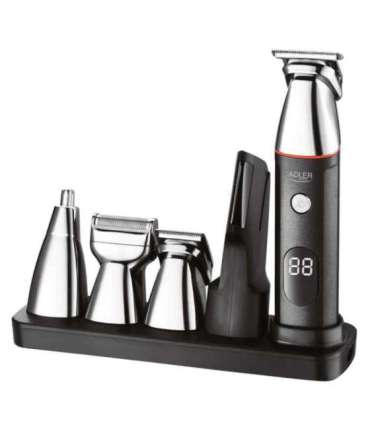 Adler 5in1 Men’s Grooming Kit AD 2946 Cordless Number of length steps 4 Black/Stainless Steel