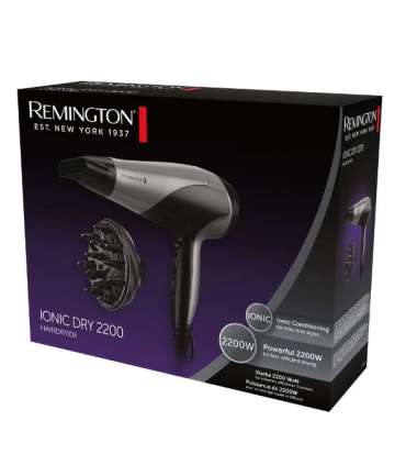 Remington Hair Dryer D3190S 2200 W Number of temperature settings 3 Ionic function Diffuser nozzle |