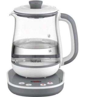 TEFAL Tastea Kettle BJ551B10 Tea Kettle 1400 W 1.5 L Glass 360° rotational base Grey/White