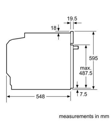 Bosch Oven HBG7721B1 71 L Electric Pyrolysis Touch Height 59.5 cm Width 59.4 cm Black