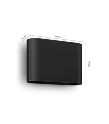 Philips Hue WCA Dymera Smart Wall Light Indoor and Outdoor 2000-6500 Hue White Colour Ambiance