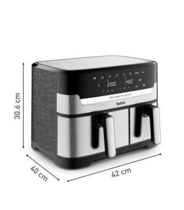 TEFAL Fryer EY905D10 Capacity 5.2+3.1 L Hot air technology Stainless Steel/Black