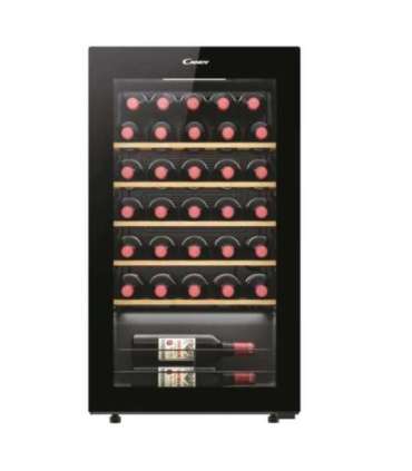 Candy Wine Cooler 438063 Energy efficiency class G Free standing Bottles capacity 34 Black