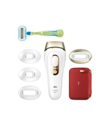 Braun Silk-expert Pro 5 IPL Epilator PL5382 Bulb lifetime (flashes) 400.000 Number of power levels 3 White/Gold