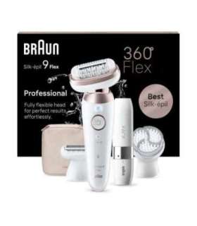 Braun Epilator SES9-360 Silk épil 9 Flex 3D Operating time (max) 50 min Number of power levels 1 Wet & Dry |