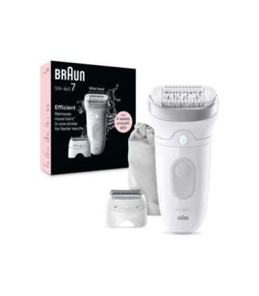 Braun Epilator SE7-041 Silk épil 7 Number of power levels 2 Wet & Dry White/Silver