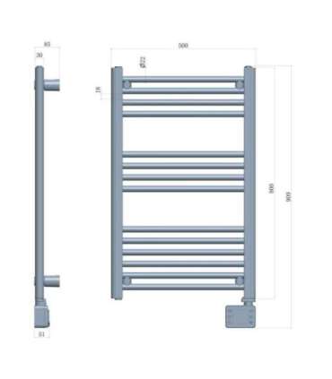 Adler LED Electric Bathroom Radiator AD 7824 Radiator 600 W White IP24