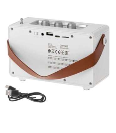 Camry Speaker with radio CR 1902 W 5 W Bluetooth White Wireless connection