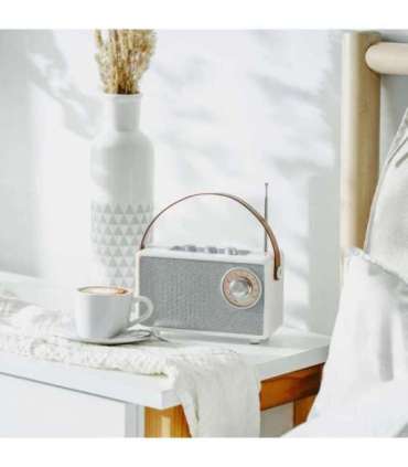 Camry Speaker with radio CR 1902 W 5 W Bluetooth White Wireless connection