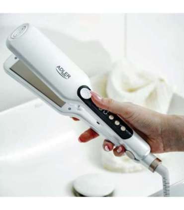 Adler Hair Straightener - Wide AD 2325 Ceramic heating system Display LCD Temperature (min) 150 °C |