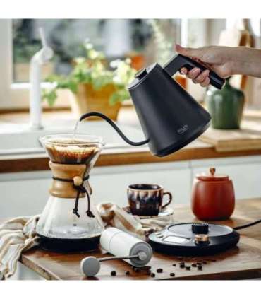 Adler Kettle AD 1349 Electric 1100 W 1 L Stainless steel 360° rotational base Black/Gold