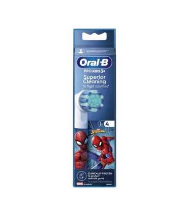 Oral-B Replacement Toothbrush Heads EB10 4 refill Spiderman Heads For kids Number of brush heads included 4