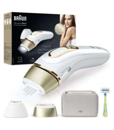 Braun Epilator PL5152 Silk-expert Pro 5 Bulb lifetime (flashes) 400.000 Number of power levels 10 Gold/White