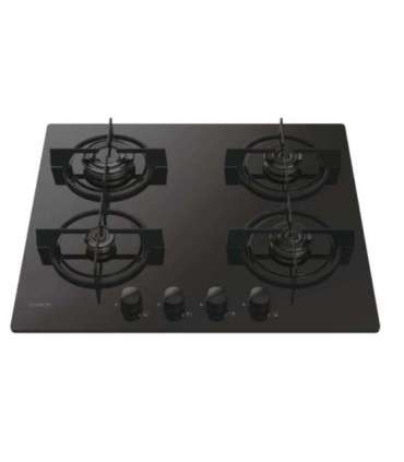 Candy Hob CVW6BB Gas on glass Number of burners/cooking zones 4 Knobs Black