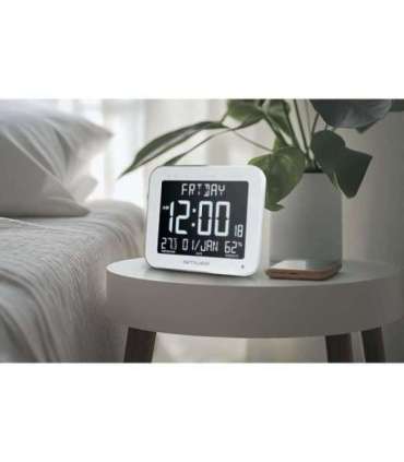 Muse Wall Clock with Alarm Function M-090 WMC White