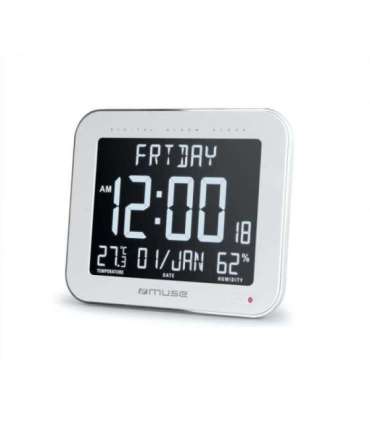 Muse Wall Clock with Alarm Function M-090 WMC White