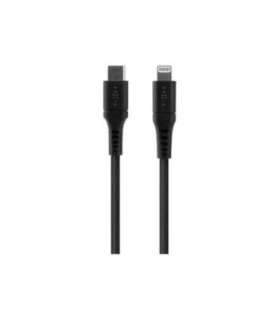 Fixed Liquid Silicone Cable USB-C/Lightning, 1.2m FIXDLS-CL12-BK