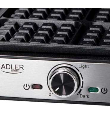 Adler Waffle Maker AD 3083 1800 W Number of pastry 4 Belgium Silver/Black