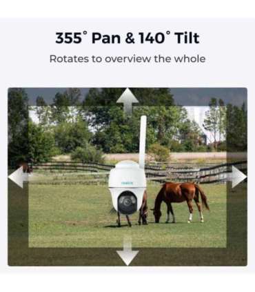 Reolink 4G Security Camera with Smart Detection and Solar Panel, 3W Go Series G430 PT 4 MP Fixed lens IP64 |