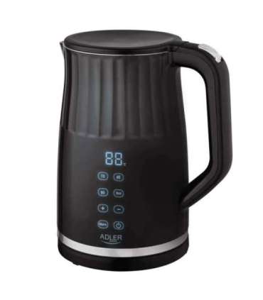 Adler Kettle with LED display AD 1350 Electric 2200 W 1.7 L Stainless Steel 360° rotational base Black
