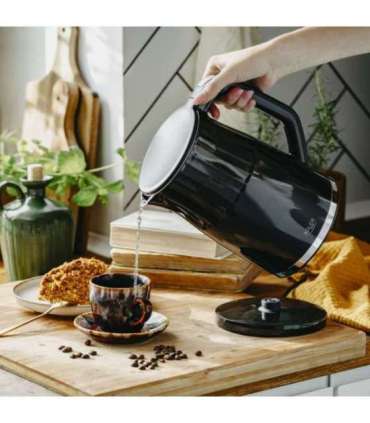 Adler Kettle with LED display AD 1350 Electric 2200 W 1.7 L Stainless Steel 360° rotational base Black