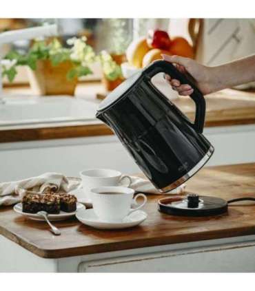 Adler Kettle with LED display AD 1350 Electric 2200 W 1.7 L Stainless Steel 360° rotational base Black