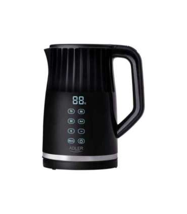 Adler Kettle with LED display AD 1350 Electric 2200 W 1.7 L Stainless Steel 360° rotational base Black