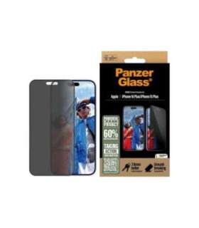 PanzerGlass Screen protector Apple iPhone 16 Plus/iPhone 15 Plus Tempered glass Black Ultra-Wide Fit