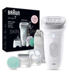 Braun Epilator Silk-épil SE7-081 Operating time (max) 40 min Number of power levels 1 Wet & Dry White