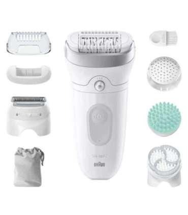 Braun Epilator Silk-épil SE7-081 Operating time (max) 40 min Number of power levels 1 Wet & Dry White