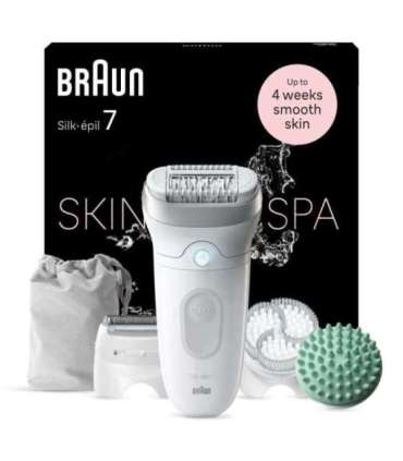 Braun Epilator Silk-épil SE7-081 Operating time (max) 40 min Number of power levels 1 Wet & Dry White