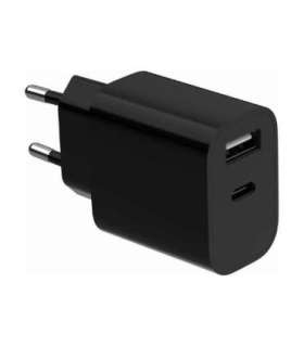 Gembird 2-port universal USB charger (A+C), 2.4 A TA-UC-2AC12-01-BK